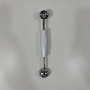 VTG‼ ECKO Double Ended Melon Baller 1"  and 3/4" Scoops USA Made White Handle